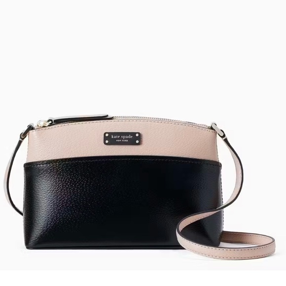 Kate Spade Jeanne Crossbody Bag Black Pink Leather Shoulder Bag - Picture 1 of 10